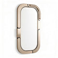 Bronze metal wall mirror with modern design for home decor 60 x 30 x 3cm
